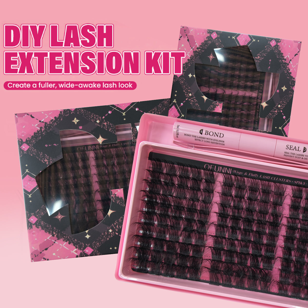 Glam Pink Wispy Lash Extension Kit