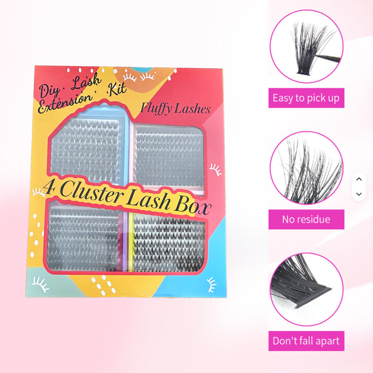 4-Tray Professional Cluster Lash Kit